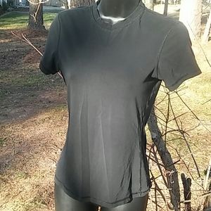Black size 4 lululemon athletica tee shirt